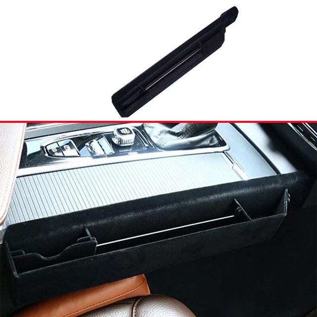 Black Suede Middle Console Seat Side Storage Box 1pcs For Volvo XC60 2018-2023