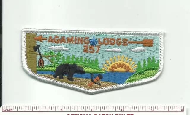 Scout Bsa 1980 Agaming Oa Lodge 257 S5 35Th Anniversary Flap Merged Mn Wi Patch