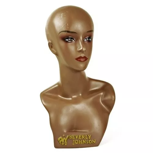 Vintage Beverly Johnson Fiberglass Mannequin Head Bust