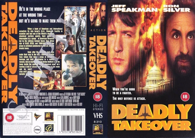 DEADLY TAKEOVER, JEFF Speakman Video Promo Sample Sleeve/Cover #14702