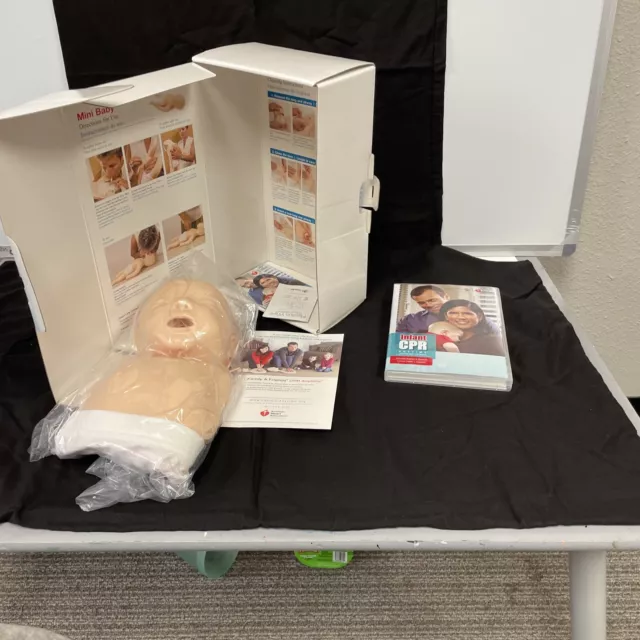 American Heart Assoc Infant CPR Anytime Learn Practice Training Share Kit