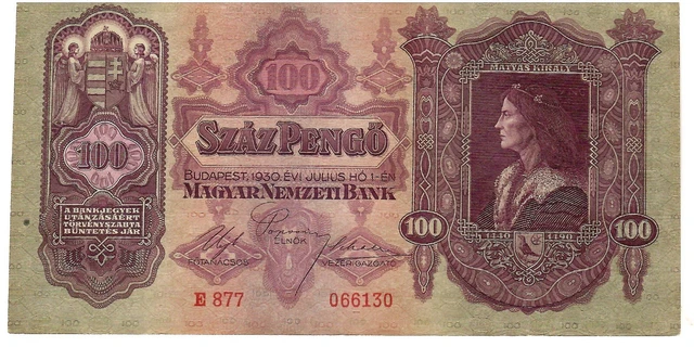 Hungary 100 Pengo 1930 P-98 - Free U.S. S/H