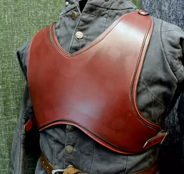 Brown Leather Breastplate Medieval Swordsman Chest Armor