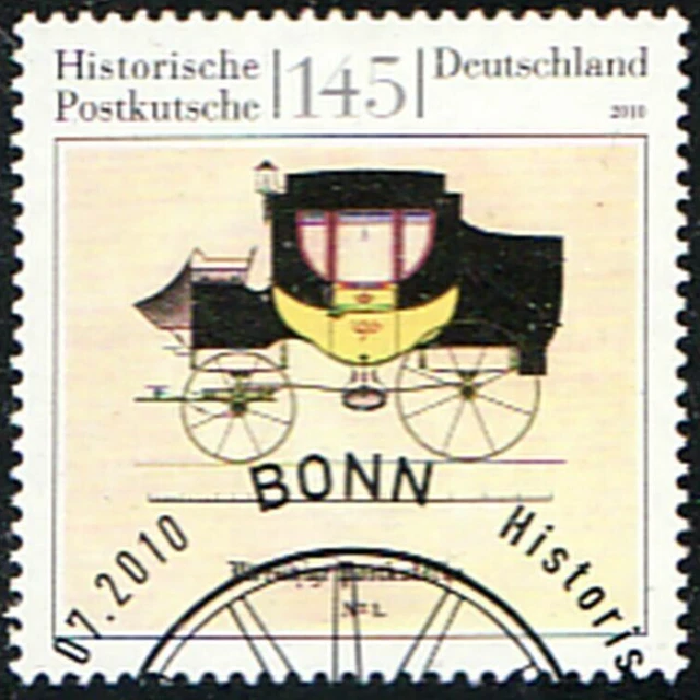 DEUTSCHLAND Jahrgang 2010 Motiv Historische Postkutsche Mi 2806 ESST 53113 BONN