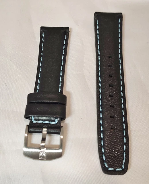 Luminox Cinturino per orologio FPX.3050.20B.2.K, 23 mm, in gomma nera, con fibbia in acciaio inox, per 3050 3051 3080 3081 8820 8821 8822, nero/grigio., Cinturino