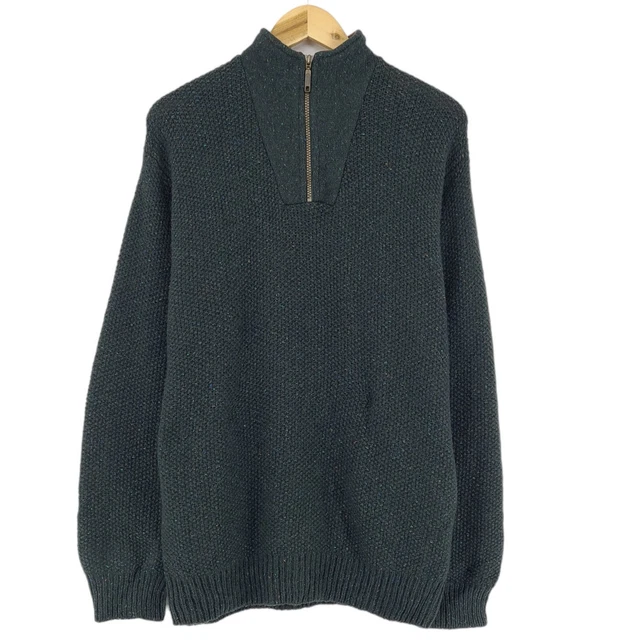 VINTAGE ORVIS WOOL Jumper Sweater Green Men Size L Large 29.74