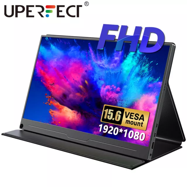 UPERFECT 15.6" Portable Monitor 2K FHD Screen 1920*1080 FHD IPS Panel Display EU