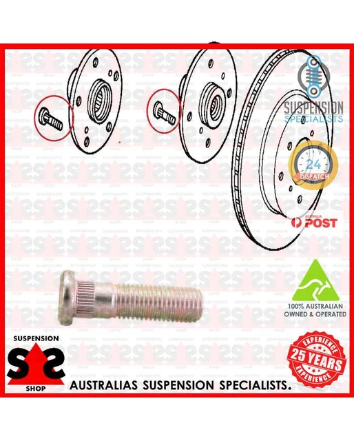 WHEEL STUD SUIT HONDA Accord Euro 2.4 i (CU2) ACCORD VIII (CU) EUR 21