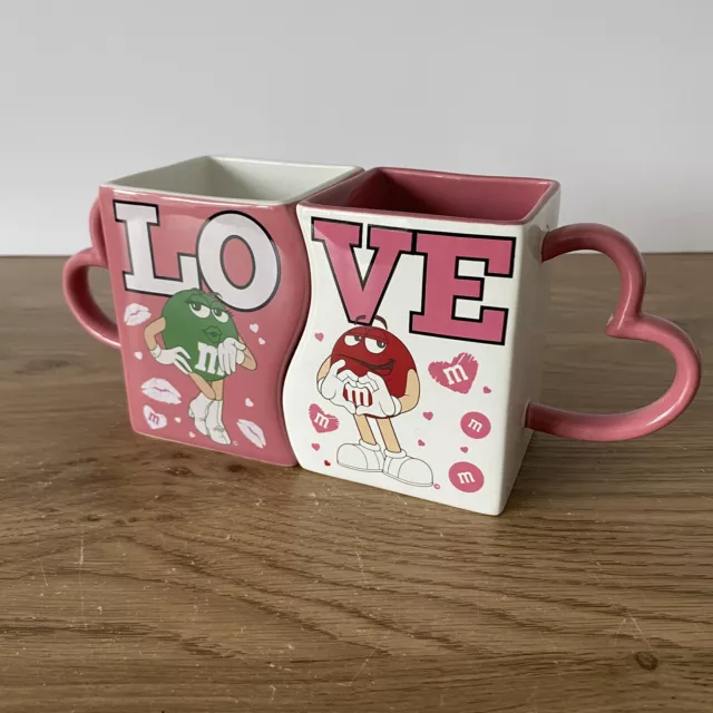 M&M's Kaffeetassen Liebe Tee seltenes Design Süßigkeiten Mars 14,2 fl oz toller Zustand