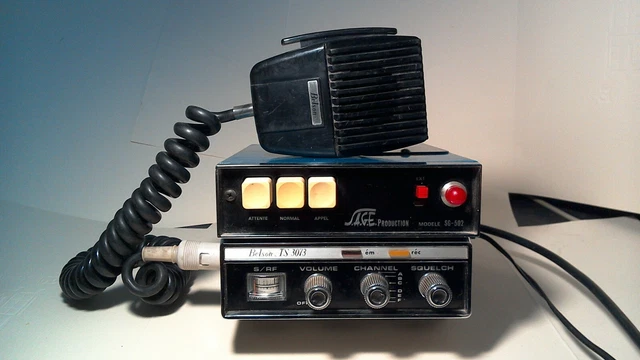 VINTAGE CB BELSON TS3073 avec son extention S.A.G.E production SG 502 ...