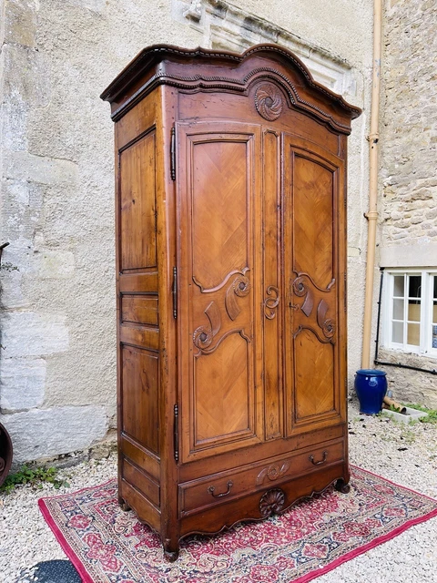18th C Cherrywood Armoire - #8143 3