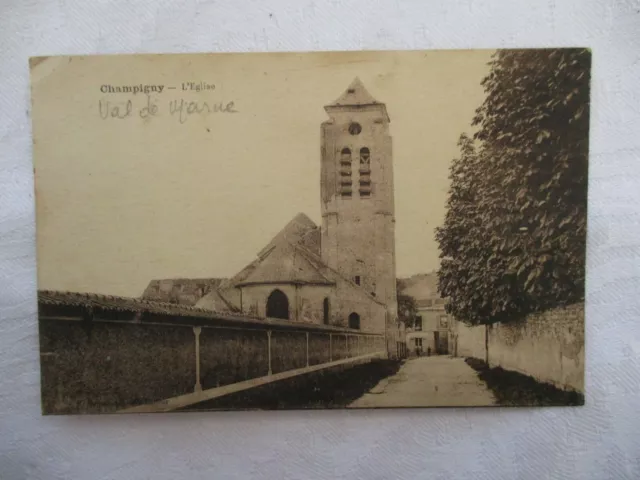 Cpa Val De Marne 94 Champigny L'eglise