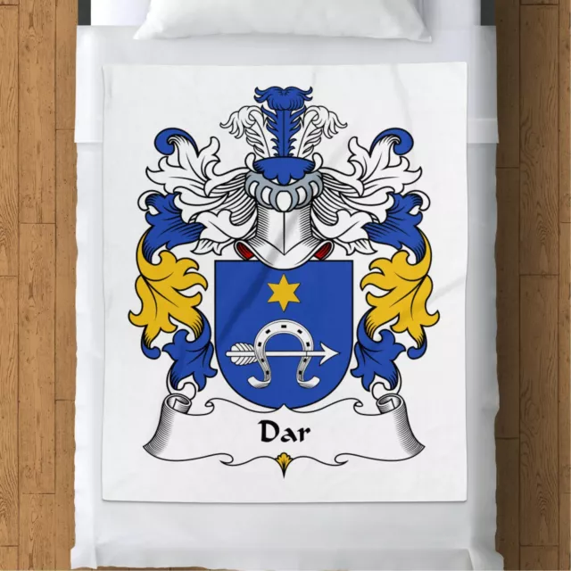 Dar Polish Heraldic Shield Fleece Blanket, Cozy Winter Home Decor