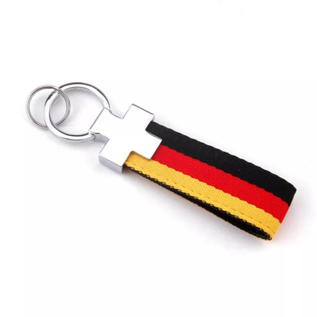 GERMANY Flag Keychain Keyring Key Chain Ring Fob for German Car Motorcycle Keys