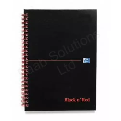 Black n Red Book Wirebound Smart Ruled and Perforated 90gsm 140pp A5 M