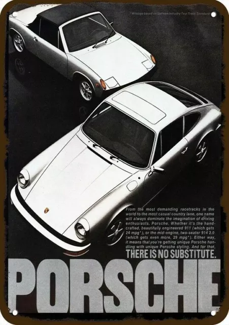 1974 PORSCHE 911 & 914 Sports Car Vintage Look DECORATIVE REPLICA METAL SIGN