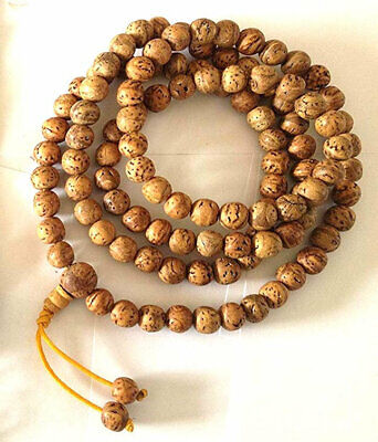 108 Bodhi Seed Beads Mala Nepal Wood Organic Necklace Jewelry Tibetan Style Bead