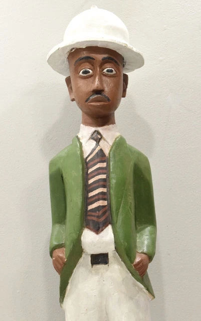 African Wood Colonial Statue West Africa 2