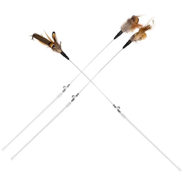 3 Pcs Interactive Kitten Toys Extended Section Indoor Cat Toys Wand