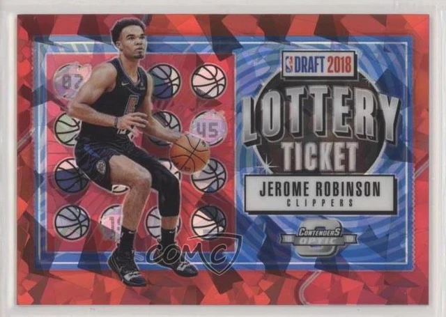 2018-19 Panini Contenders Optic Red Cracked Ice Jerome Robinson #13 Rookie RC