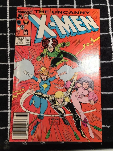 UNCANNY X-MEN 218 (Juggernaut, Dazzler, Psylocke, Chris Claremont) 1987 *