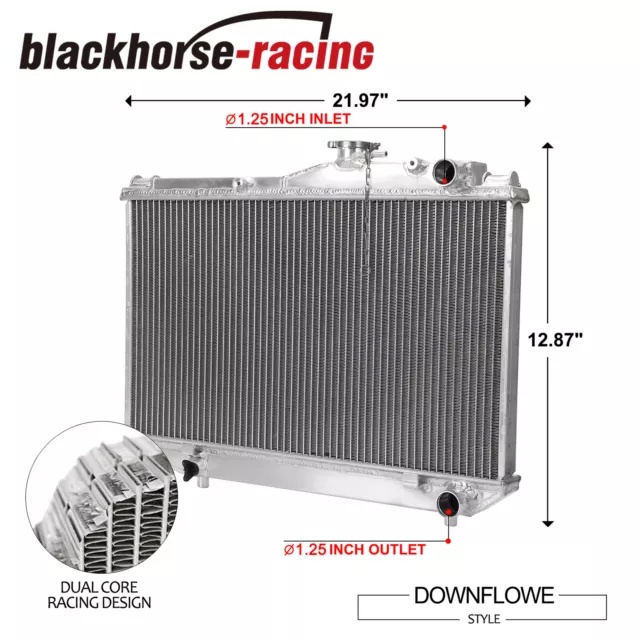 Core Performance Radiator 2 Row Aluminum Fit 84-87 Toyota Corolla AE86 4AGE 1.6L