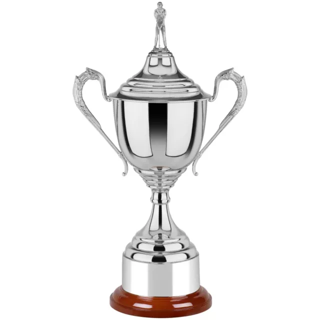 Beautiful Premium Nickel Plated Golf Tournament Trophy with FREE Engraving H029