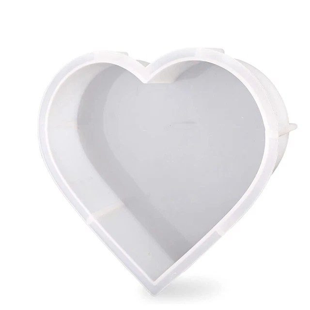 Moldes de silicona para resina, molde de resina de corazón, moldes de resina epoxi para flores P T4Y3