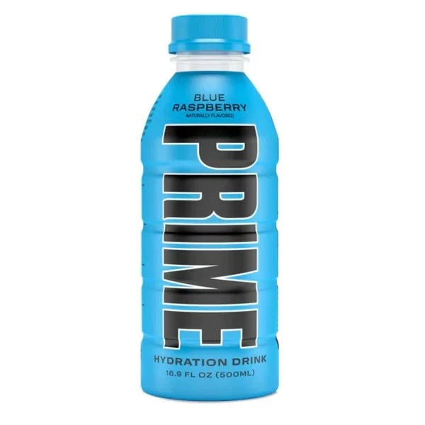 Bebida deportiva Prime Hydration sabor azul frambuesa de Logan Paul x Ksi 16,9 oz
