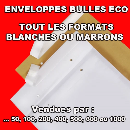 Lot De 50 Enveloppes Bulle Kraft 12 X 21,5 Cm À Soufflet Prime