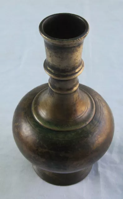18th C Antique or old Brass Islamic Mughal style Hookah hukkah Base 3