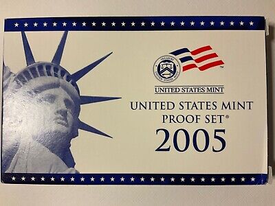 2005 S États Unis Mint 11 Pièce de Monnaie Preuve Kit En Original Boite Avec COA