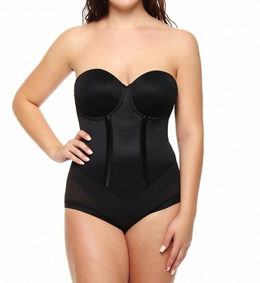 Maidenform BLACK Flexees Easy-Up Firm Control Bodysuit, US 36DD
