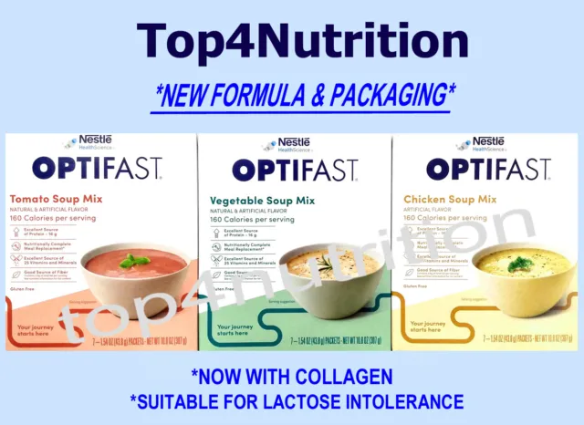 Optifast Soup | Any Flavor Mix And Match | 3 Boxes | 21 Servings | New Formula