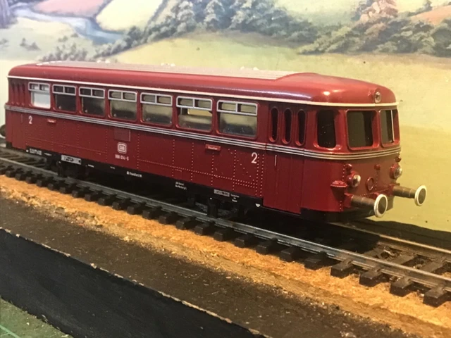 TRIX 2484 H0 scale D.B Railbus trailer. No 998 014-5. Unpowered. Boxed ...