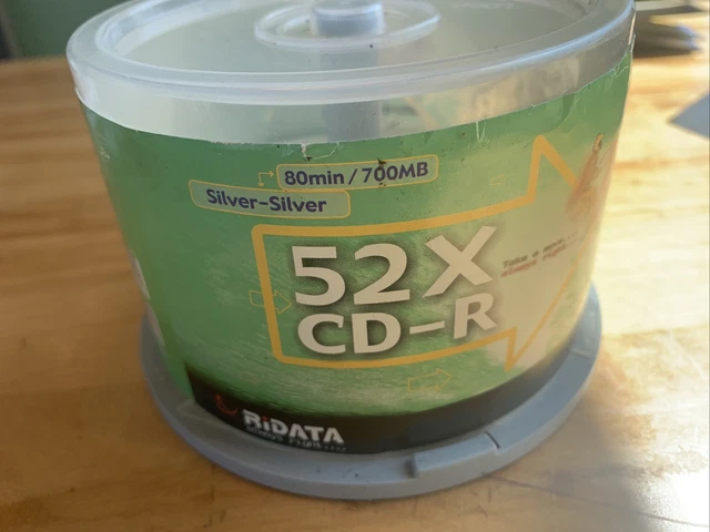 RIDATA SILVER SILVER 52*cd-r 80 min/mb 20 Cd Only $15.00 - PicClick CA