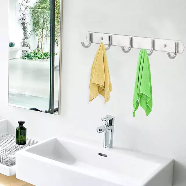 Hooks Wall Mount Key Bag Towel Rack Hanger Holder Coat Robe Hat Clothes Rack 3