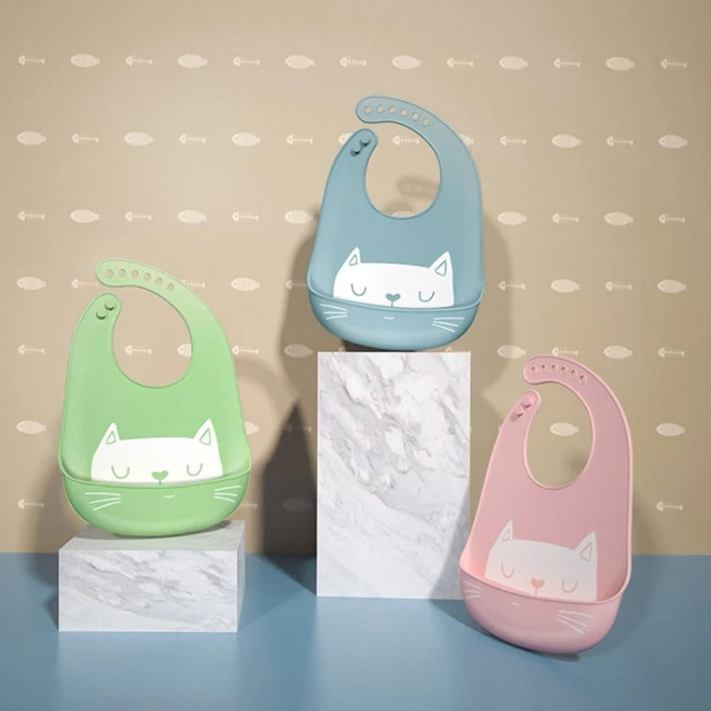 6 Colors Baby Bibs Silicone Cartoon Aprons  Baby Feeding Stuff