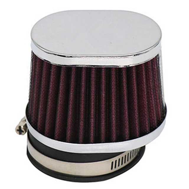55mm Motorcycle Air Filter Intake Cleaner Pods High Flow Washable Reusable 2Pcs