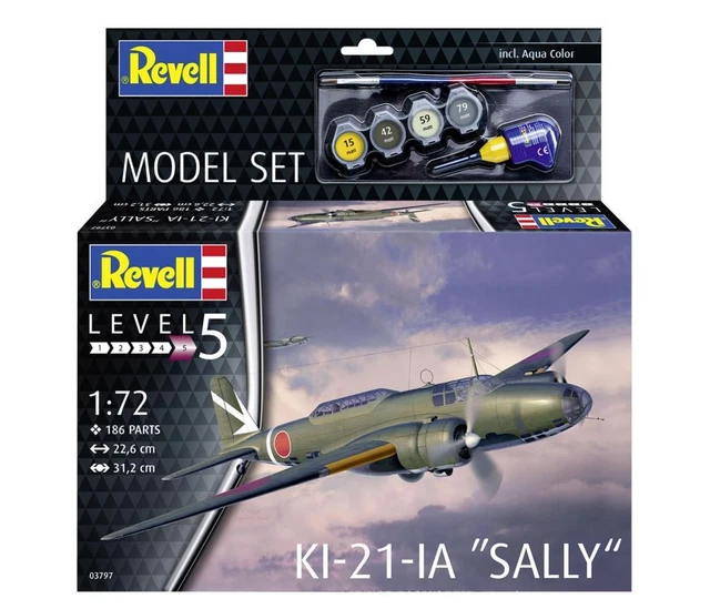 REVELL, Avion militaire Ki-21-IA SALLY à assembler et à peindre, échelle 1/72
