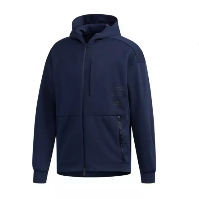 adidas Sportswear Men's Jacket (Size S) Navy Full Zip Hooded Jacket - New
