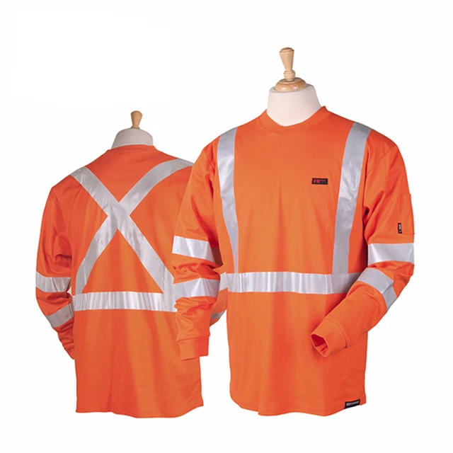 Black Stallion TF1211 Arc Rated FR Long Sleeve with Reflective Orange 3X-LRG