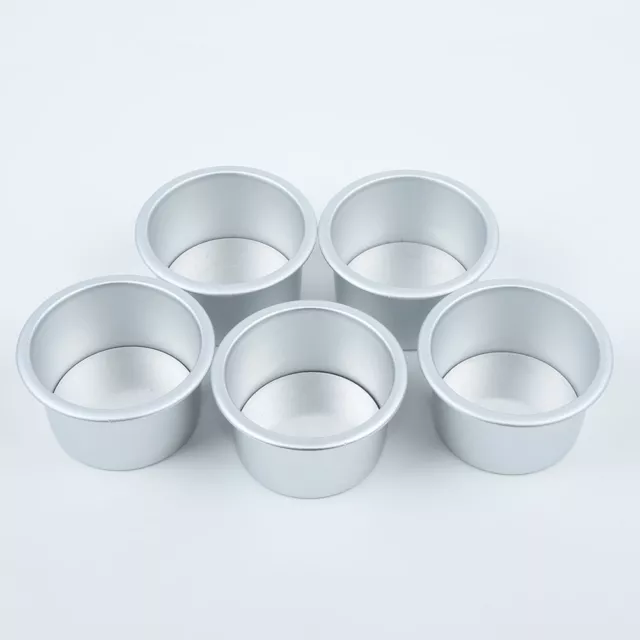 UTILE 5 pièces Rond Mini Moule à gâteau amovible FOND Pudding Moule DIY MOULE 2