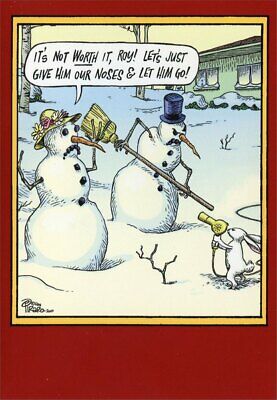 Nobleworks Rabbit Robbery Box of 12 Funny  Humorous Christmas Cards