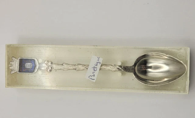 Petite Cuillère Collection – Blason Dieppe, Métal Argenté Poinçonné – Très Bon état