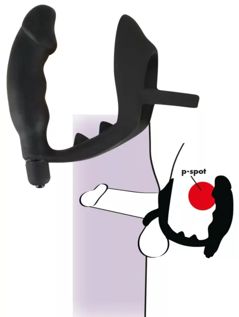 Vibratore anale per prostata dildo fallo vibrante in silicone con anello fallico