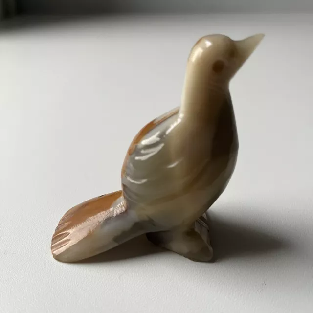 Jade Soapstone Carving of Small Bird Mexico Art