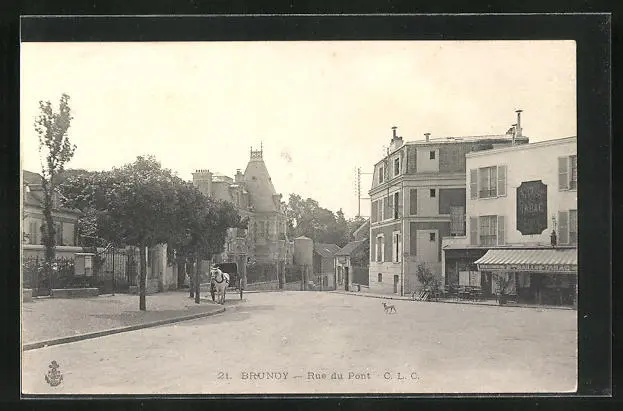 CPA Brunoy, Rue du Pont, street view