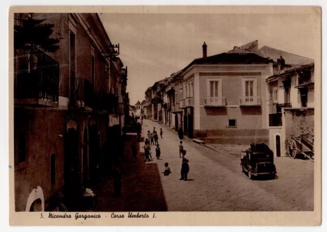 Cartolina  San Nicandro Garganico Corso Umberto Viaggiata 1939 Foggia