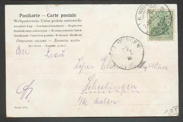 Dr 1907 Bureau de Poste Ferroviaire Train 83 Carte (D3928